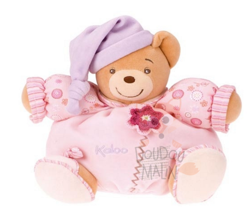  lilirose peluche boule ours rose violet fleur 